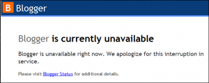 Blogger Is Down screen shot
