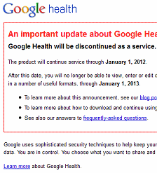 Bye Bye Google Health