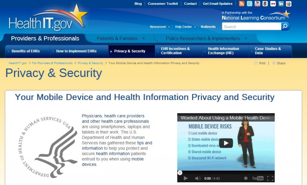 HealthIT.gov mobile security header (click to go to site)