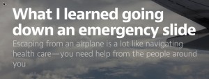 Screen capture of emergency slide post