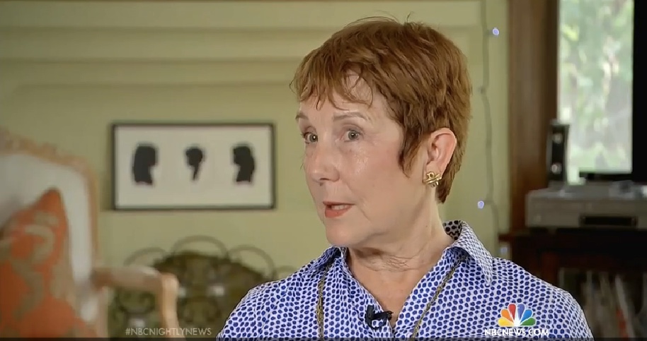 Screen capture of Peggy Zuckerman on NBC Nightly News