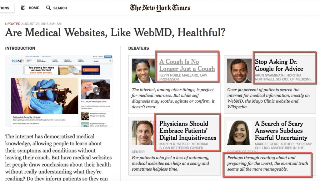 NYTimes medical websites