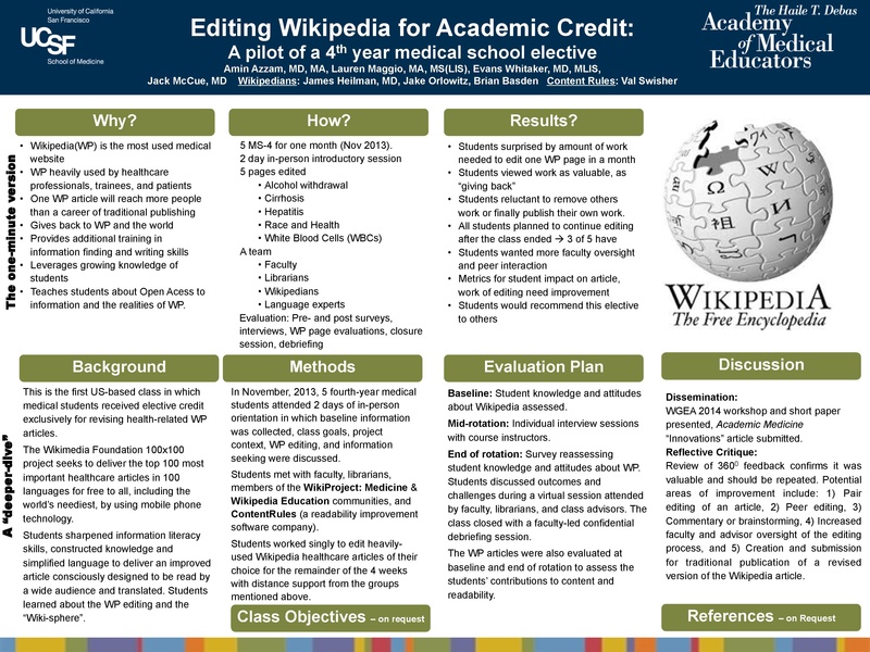 WikiProject Medicine three years on: “converting clinicians to active digital contributors”