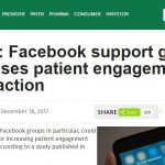Study: Facebook support group increases patient engagement, satisfaction. Who knew?? (Patients.)