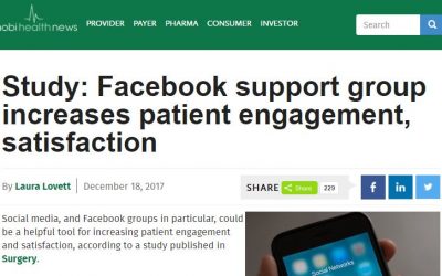 Study: Facebook support group increases patient engagement, satisfaction. Who knew?? (Patients.)