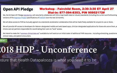 Join the VA’s “Open API Pledge” session at Health Datapalooza