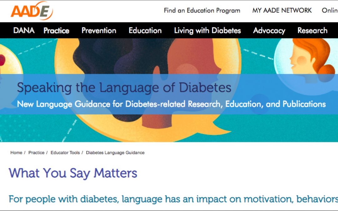 For Diabetes Month, be conscious that language matters.